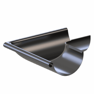 Rvs regenpijp met afvoergoot voor waterafvoer en drainage, duurzame waterafvoer oplossing.