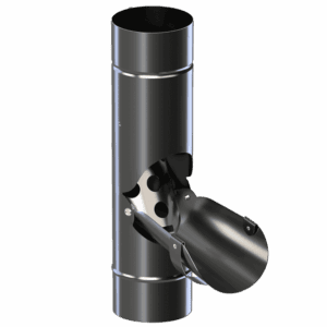 Rookafvoer met ventilatiekap voor ventilatiesysteem en afvoer van verbrandingsgassen.