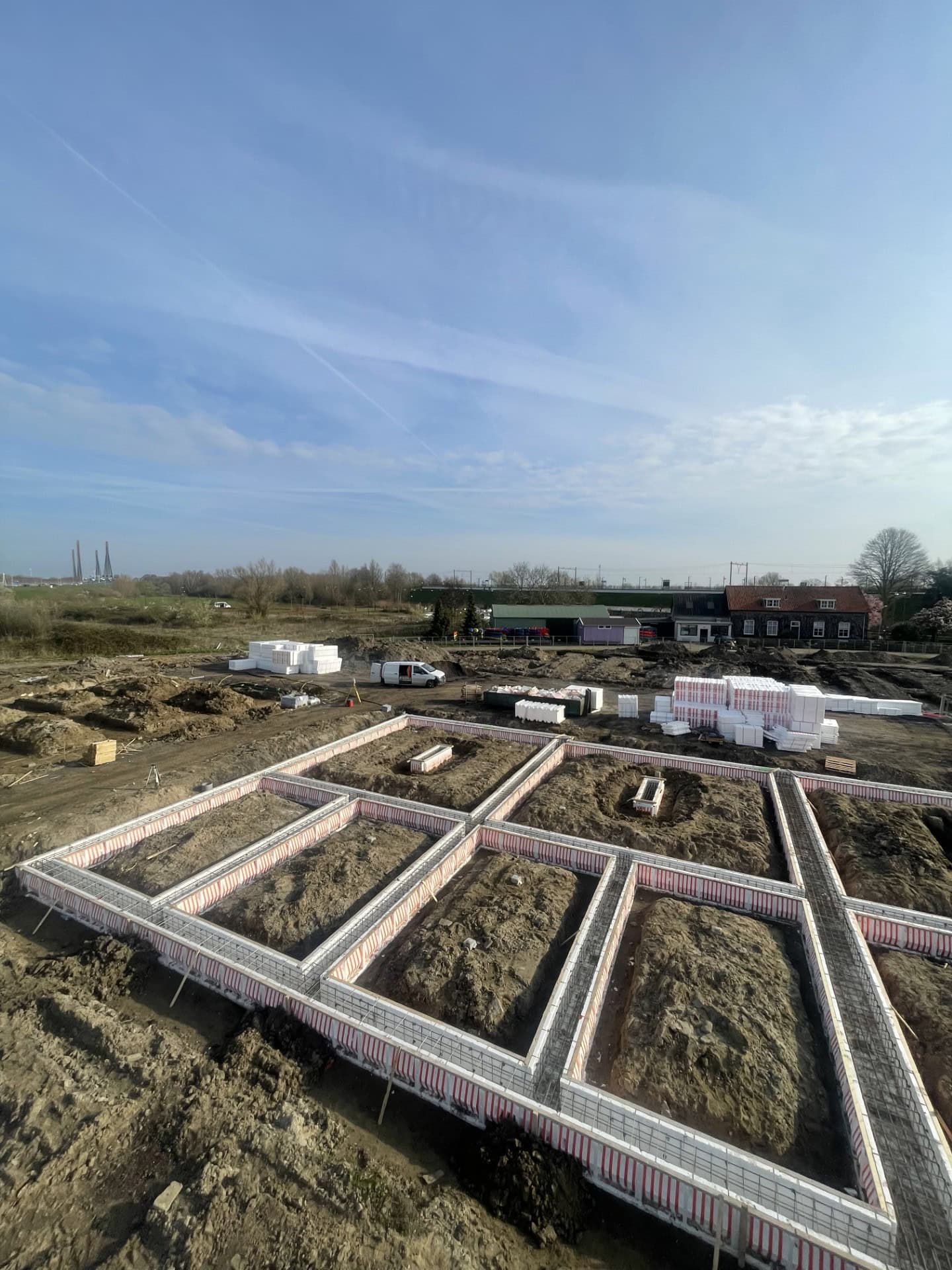 Fundering van ons nieuwbouwpand in aanleg
