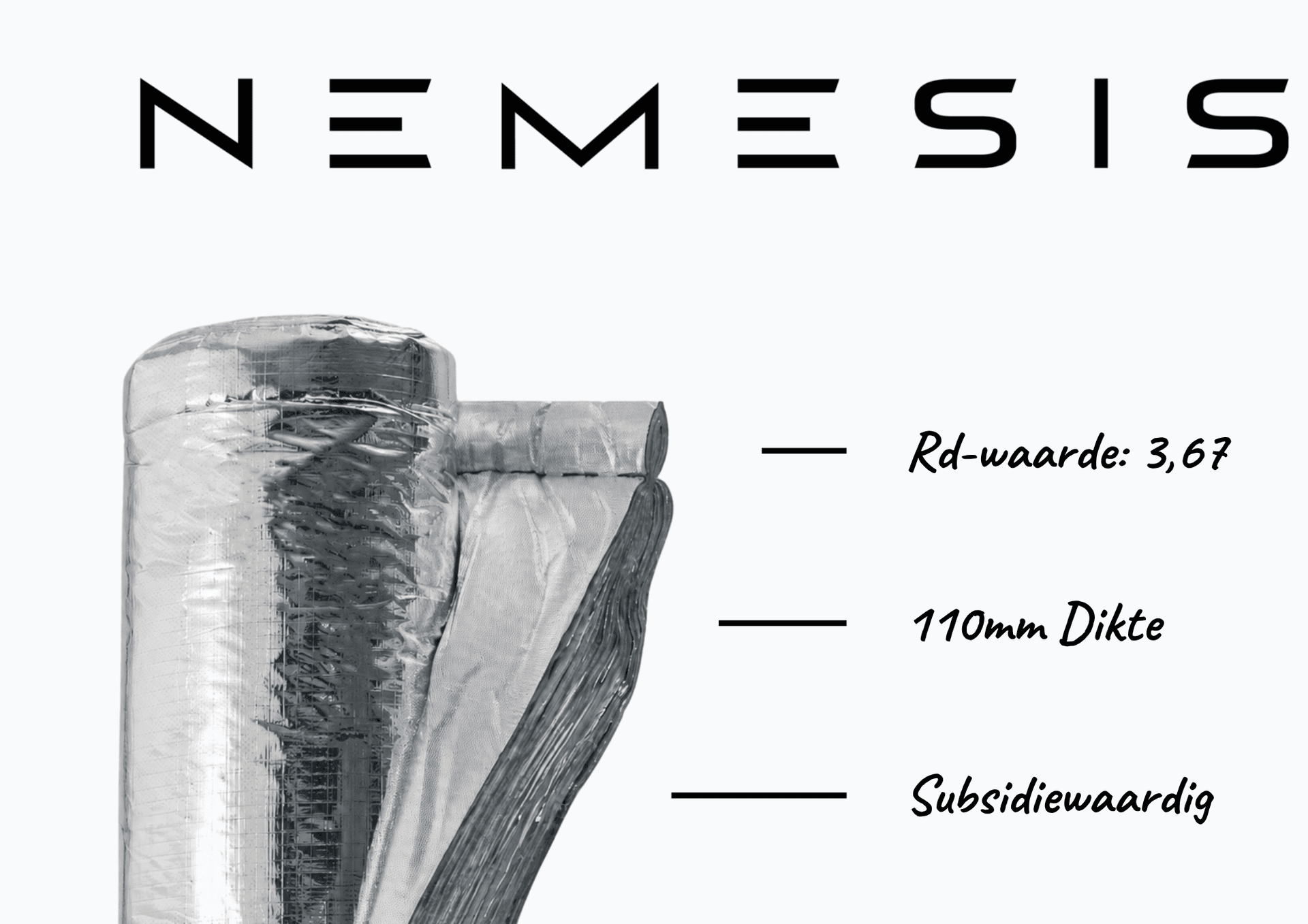 NEMESIS isolatiemateriaal met specificaties en eigenschappen.